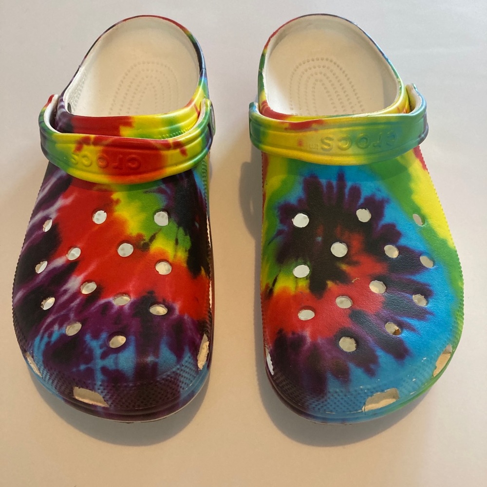 Crocs Rainbow Tie Dye Mens Size 13
